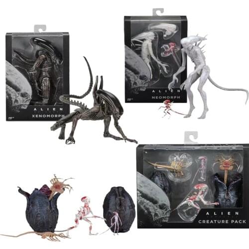 6-9inch NECA Aliens vs Predator Figure Alien Covenant Xenomorph Neomorph Creature Pack Action Figure Model Toy