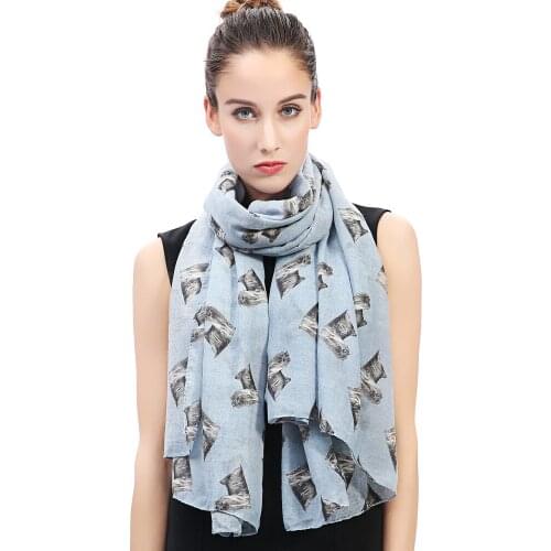 Yorkshire Terrier Yorkie Pet Dog Print Women Large Scarf Shawl Wrap Soft Lightweight
