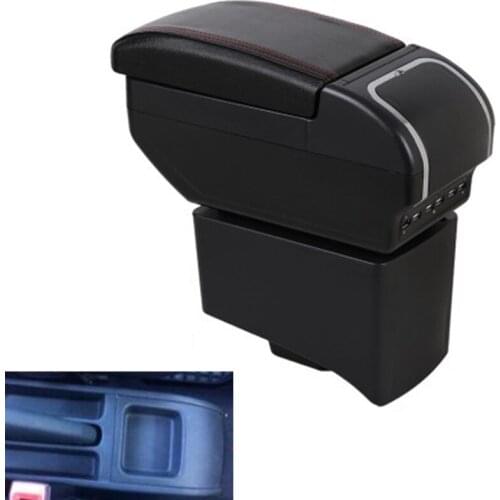 Car Armrest Case For Polo Armrest Central Store Content Storage Box With Cup Holder Ashtray 2009-2020 2010 2011 2012 2013 2014