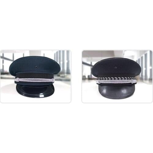 Custom Upscale Pilot Cap Airline Captain Hat Uniform Hat Halloween Party Cap Adult Men Military Hats Black For Men Women