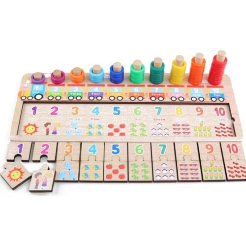 Baby Wooden Toys Montessori Math Toy Counting Digital Cognition Match Jigsaw Educational Toys Wooden Toys For Children