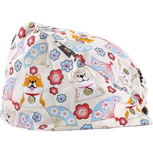 Scrup with Tie Back Working Hat for Clinic Doctor Nurse Headwrap Sweatband Nursing Women Men Unisex