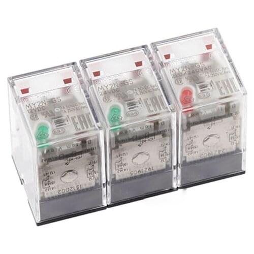 HOT NEW MY2N-GS MY2N GS MY2NGS 12V 24V 220V relay Intermediate relay 12VDC DC12V 24VDC DC24V 220VAC AC220V 24V 5A 8PIN