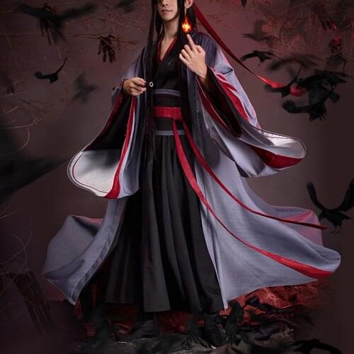 Chinese Anime Grandmaster of Demonic Cultivation Mo Dao Zu Shi Wei Wu Xian Ancestor Uniforms Cosplay Costume Free Shipping F
