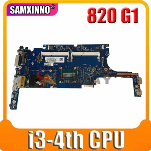 AKemy Laptop motherboard For HP EliteBook 820 G1 I3-4030U Mainboard 778828-001 778828-601 6050A2630701-MB-A01 SR1EN