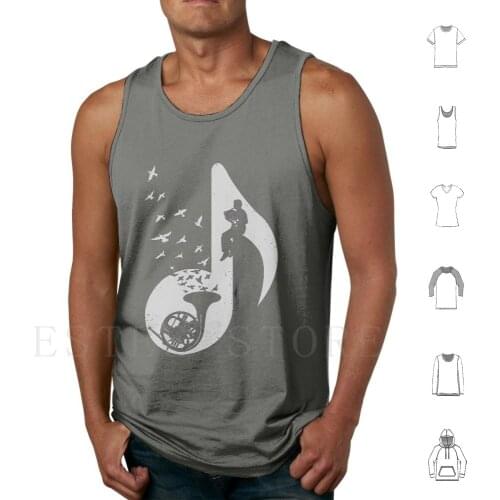 Musical Note-French Horn Tank Tops Vest Musical Note French Horn Note Horned Composer The French Horn Classical Music