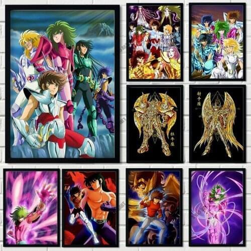 Anime Poster Saint Seiya Wall Art Canvas Painting Posters and Prints Kids Room Decor Pictures for Bedroom Home Decoration