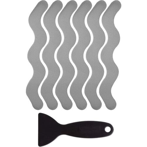 Safety Bathtub Strips With Silica Gel Scraper Anti Slip Tape Bathroom 24pcs Stairs Ladders Boats Shower Non-slip Stickers
