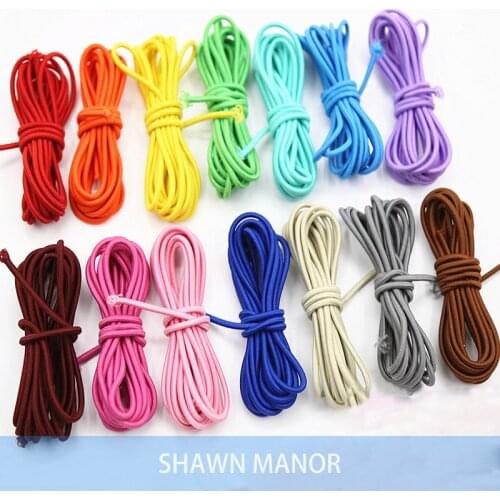 2.5MM Stretch Rubber Rope Colored Elastic Webbing For DIY Sewing Or Make Hair Accessories 10Meters per lot
