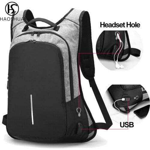 Computer Code Lock Backpack Men Women Laptop Bag 15.6 Waterproof Backpack Laptop Travel Bag School Teenager Backpacks Daypack