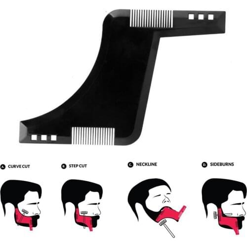 Men Beard Shaping Styling Template for Hair Comb Mens Beards Shaving Tools Hair Beard Cutting Trim Templates Ruler Beauty Tool