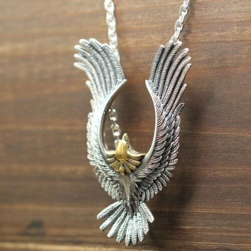 Thai Silver Retro Indian Style Eagle Takahashi Goro Necklace Pendant S925 Sterling Silver Jewelry Men And Women New Pendant