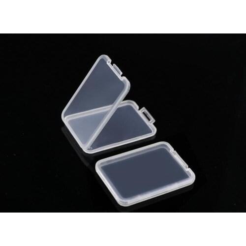 Slim SD card case Plastic box Transparent Standard Holder MS white box Storage Case for TF micro SD XD CF card SN1421