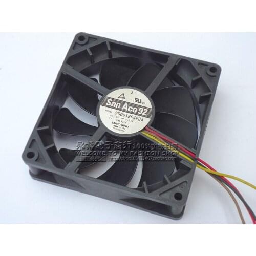 Sanyo Denki 9S0912P4F04 DC 12V 0.17A 92x92x25mm Server Cooling Fan