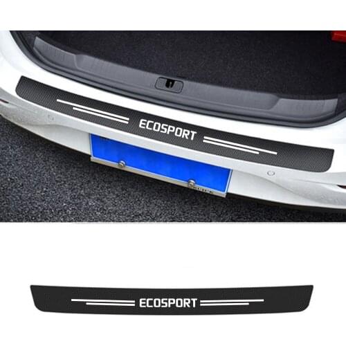 Carbon Fiber Car Rear Bumper Protection Sticker For Ford Fiesta Mondeo Fusion Escape Edge Ecosport Kuga