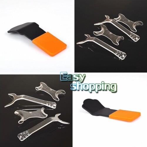 1pc Orange Oral Silicone Contrasters Background Board+ 4pcs Cheek Lip Retractor Openers