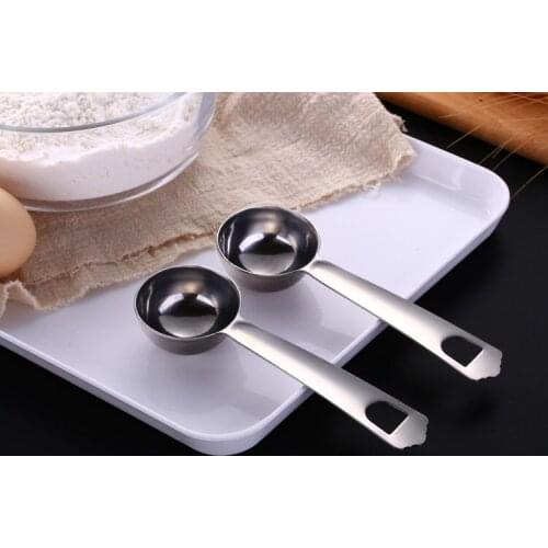 100pcs 20ml 304 Stainless Steel Thickened Milk Powder Measuring Spoons Coffee Bean Scoops Kitchen Baking Tools