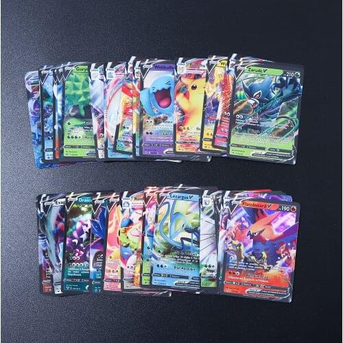 20PC French Version Pokemon GX V Card Shining TAKARA TOMY Cards Game TAG TEAM Battle Carte Trading Children Toy
