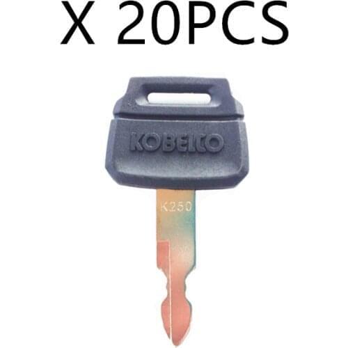 20 Pcs K250 keys For Kobelco Kawasaki Excavator Heavy Equipment Fit Many Models