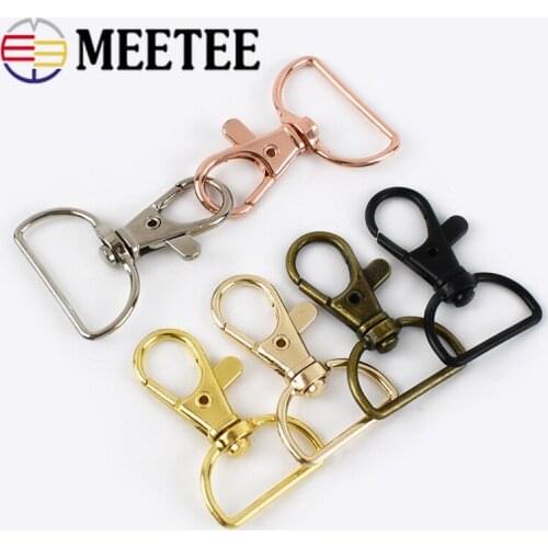 50pcs 20mm/25mm Metal Lobster Clasps Clip Snap Hook Swivel Trigger Bags Buckles DIY Strap Weebbing Hang Buckle Keychain Hooks