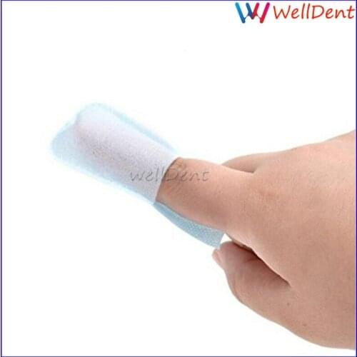 50Pcs Dental Clean Teeth Whitening Finger Teeth Wipes Teeth Brush Ups Wipes Dental Materials