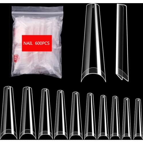 500pcs Extra Long Nail Tips XXL Coffin Fake Nail Acrylic Half Cover