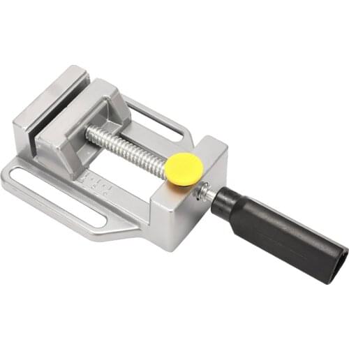 Aluminum Bench Flat Vise for Electric Drill Bracket Multifunction Drill Press Vise Table Drilling Holder Woodworking Stand Tools