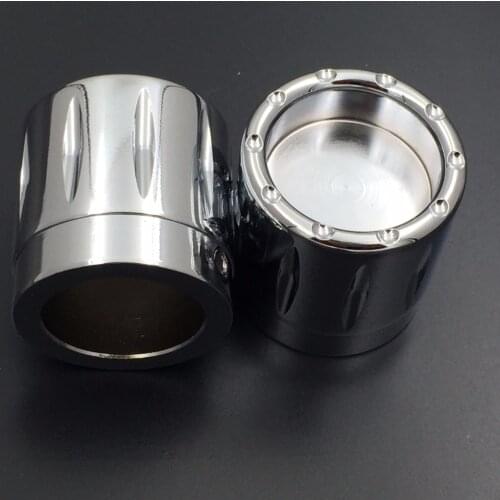 Aftermarket free shipping Motorcycle CHROMED 29mm Grooved Axle Nut Cap For Universal Harley Davidson Choppers Honda Suzuki