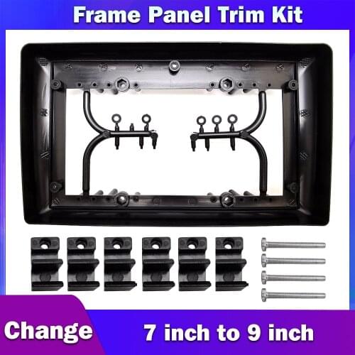 Carbar 7 to 9 Inch Two 2 Double Din Universal Car Radio Fascia Frame Stereo Panel Dash Mounting Frame Trim Kit Face
