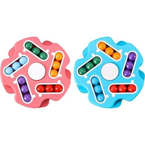 Dual-Side Rotate Bean Handheld Fingertip Cube Creative Educational Toy