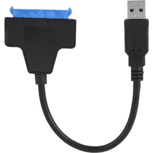 200pcs/lot USB 3.0 To SATA 22 Pin 2.5 Inch Hard Disk Driver SSD Adapter Cable