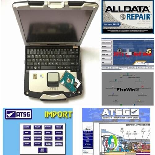 2021 Hot Sale Auto Software Alldata 10.53 Mitc//hell 2015 Atsg ElsaWin 6.0 2tb Hdd Installed Well for Panasonic Cf30 Laptop 4g