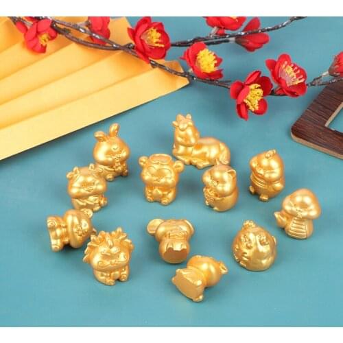 1Piece Zodiac Taurus Small Statue Little Figurine Crafts Figure Ornament Miniatures Play House Toys Desktop Ornaments