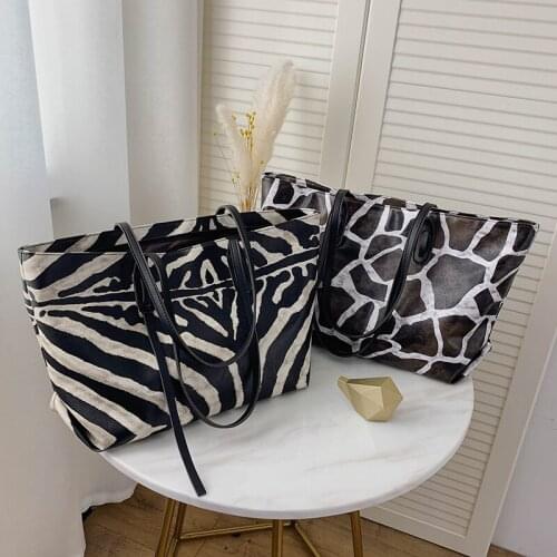 Fashion Large Capacity Shoulder Bag Fashion Luxury Zebra Pattern Handbags And Purses Casual Tote Bags For Women 2020 Travel Bag
