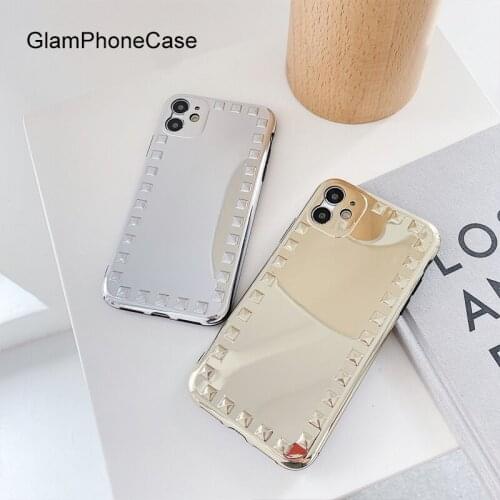GlamPhoneCase Gold and Silver Phone Case For iPhoneSE 2 11Pro/Max X XS Max XR Soft Silicone Cover For iPhone11 7 8Plus Case