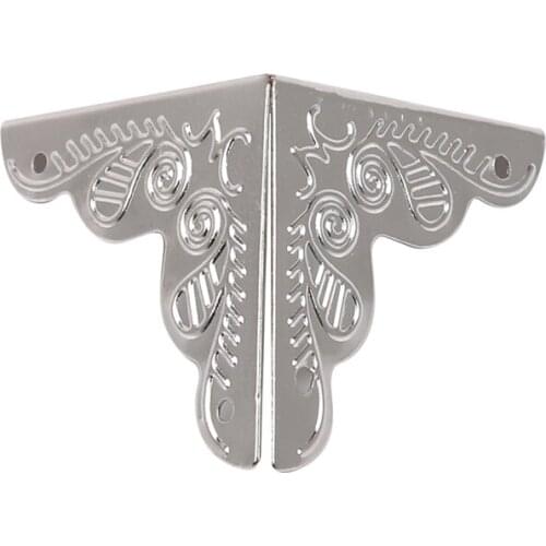 New Luggage Case Box Corners Brackets Decorative Corner For Furniture Decorative Triangle Rattan Carved Hardware 20Pcs