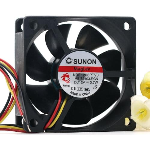 New Original 60mm Mute Quiet Cooling Fan 6cm KDE1206PTV3 12V 0.7W 6025 60X60X25mm Magnetic Bearing Cooler