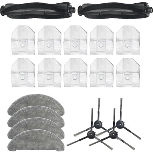 For ROIDMI EVE Plus Vacuum Cleaner Main Brush Mop Cloth Side Brush Dust Bag Replacement Accessories Parts