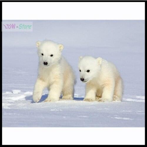 Polar bear,DIY Diamond Painting Animal Cross Stitch Mosaic diamond embroidery Needlework Full Rhinestone Home decor gift NEW483