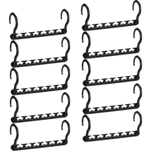 Sturdy Plastic Space Saving Hangers Cascading Hanger Organizer Pack of 12 Closet Space Saver Multifunctional Hangers