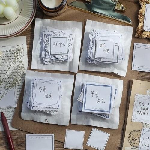 80 pcs/lot Retro label Stamps notes Stickers DIY Multifunction Memo sticker stiker label Lovely home Decoration label