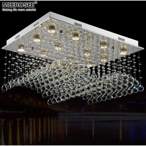 Luxury Top K9 Crystal Chandeliers Lustre de Crystal Rain Drop Mounted Lamps Dining Room Hotel Lamp Light Fixtures luminaire