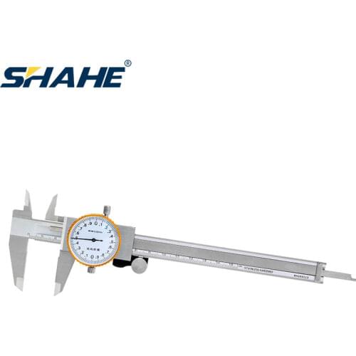 150 mm 0.02 mm Dial Caliper Ruler Double Shock-proof Stainless Steel Dial Vernier Calipers Woodworking Measuring Tools