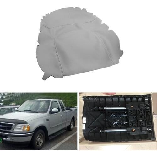 Car-styling Microfiber Leather Center Control Armrest Box Cover Trim For Ford F150 F-150 1997 1998 1999 2000 2001 2002 2003 Gray