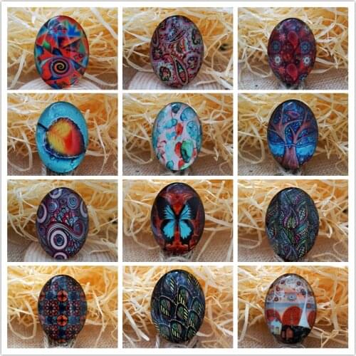 2PCS/lot oval 30MM X 40MM Glass Cabochon for bracelet necklace women earring rings brooch DIY Jewelry hand made supply