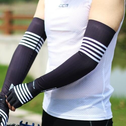 Cycling Sunscreen Sleeves Breathable Sweat Absorbent Silicone Silicone Cuffs Non Slip for Ｍen Women Outdoor Sports MC889