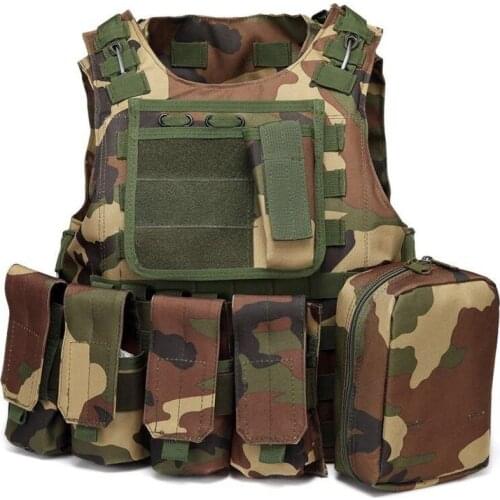 Molle Military Fans Men Women Tactical Vest Outdoor Multi-functional Nylon Combat Training CS Field Hunting Equipment Waist Coat