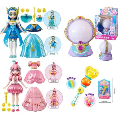Magic Girl Academy Doll Cosplay Props Pretend Play House Action Figure Music Light Model Toy Collections Girls Kids Gifts