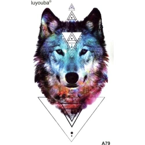 Wolf Temporary Tattoo Sticker Fake Tattoo Body Art Henna Tatoo Stickers Tattoo waterproof tattoo Men