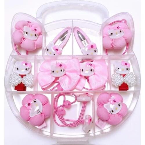 Sanrio hello kitty Hairpin Girl hair clip Children Headdress Gift Princess Rubber Band Hair rope Children Hair Accessories